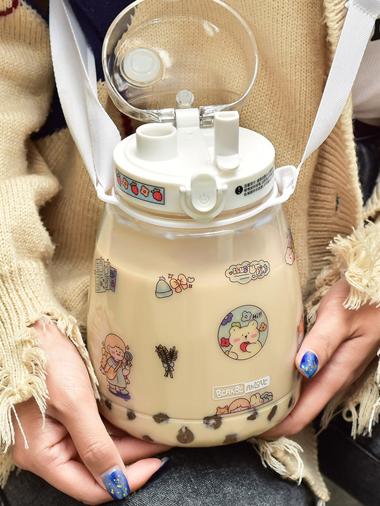 Shoulder strap bubble tumbler
