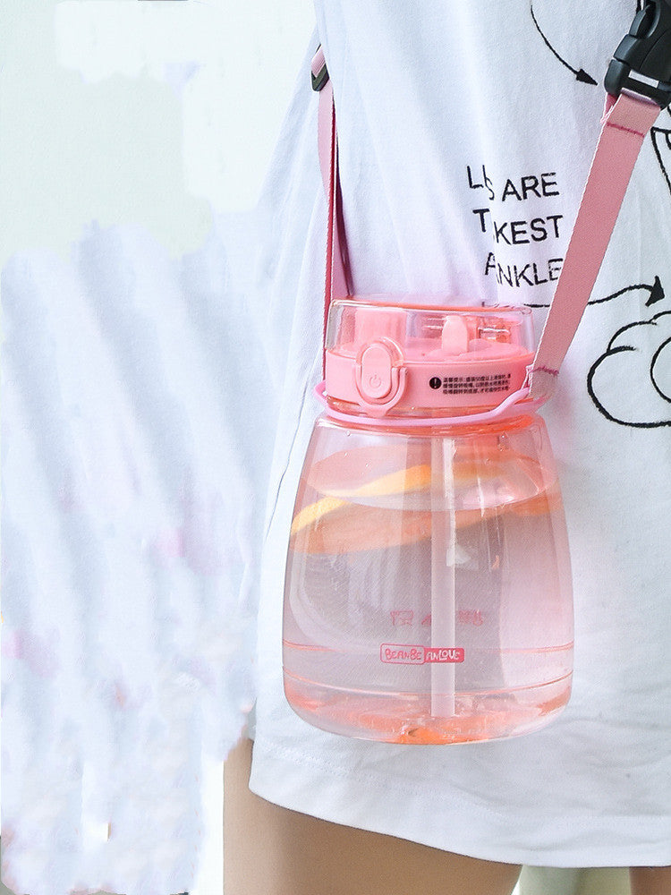 Shoulder strap bubble tumbler